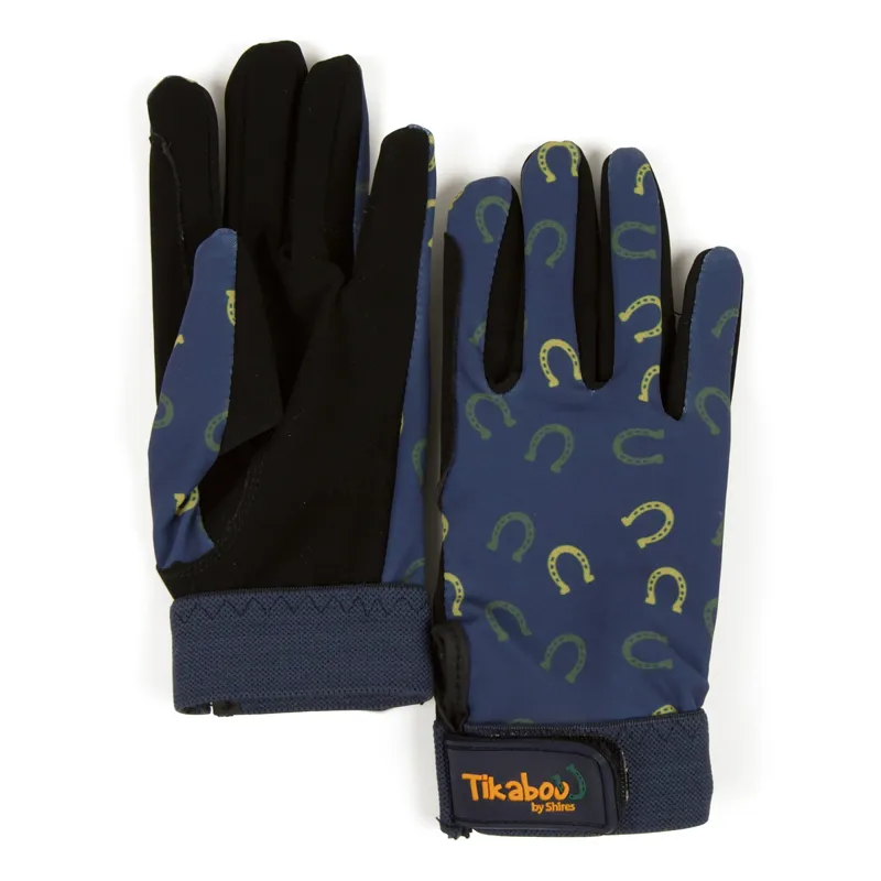 Shires Tikaboo Children's Riding Gloves - Horse Shoe